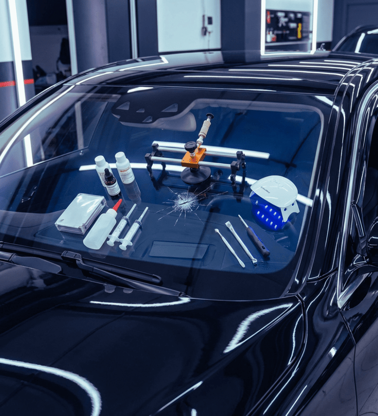 Réparation d'impacts par injection de résine