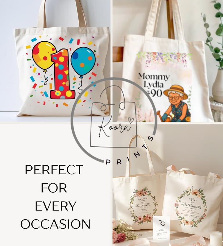 Customized pouches for events and giveaways