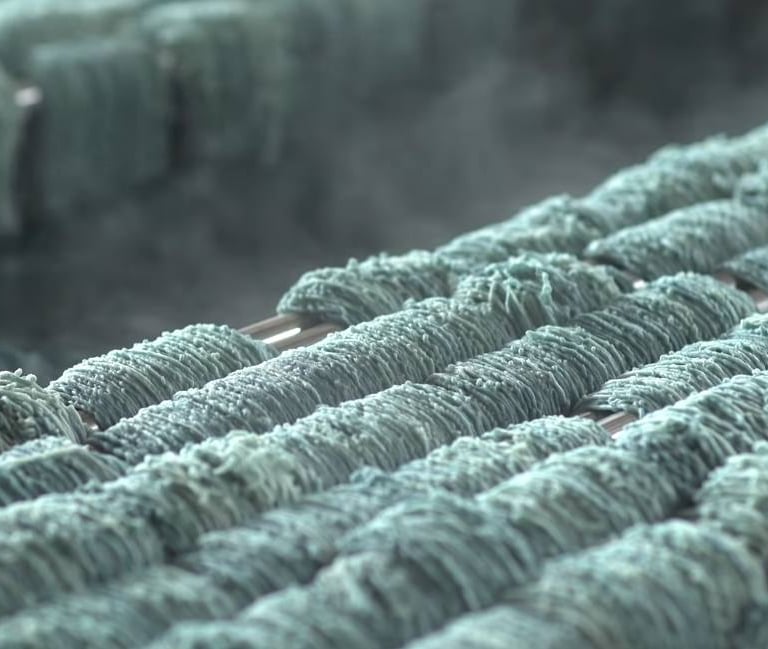 Dyeing of yarns in different colours