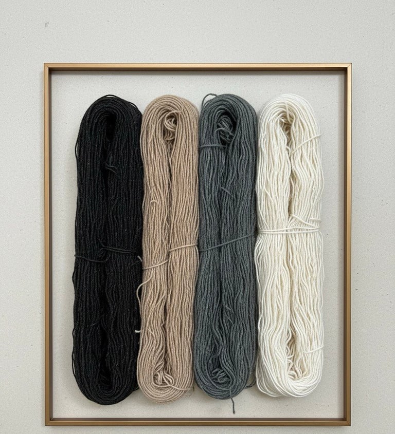 Hand dyed wool yarn at Vezari Living