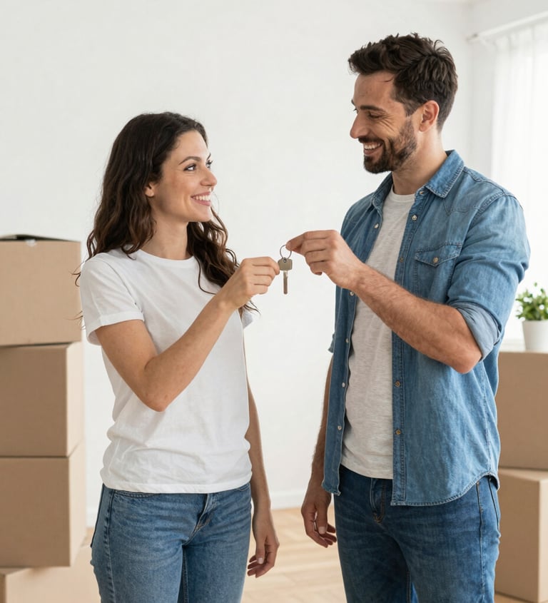 a man riding a skateboard down a street next to tall buildings