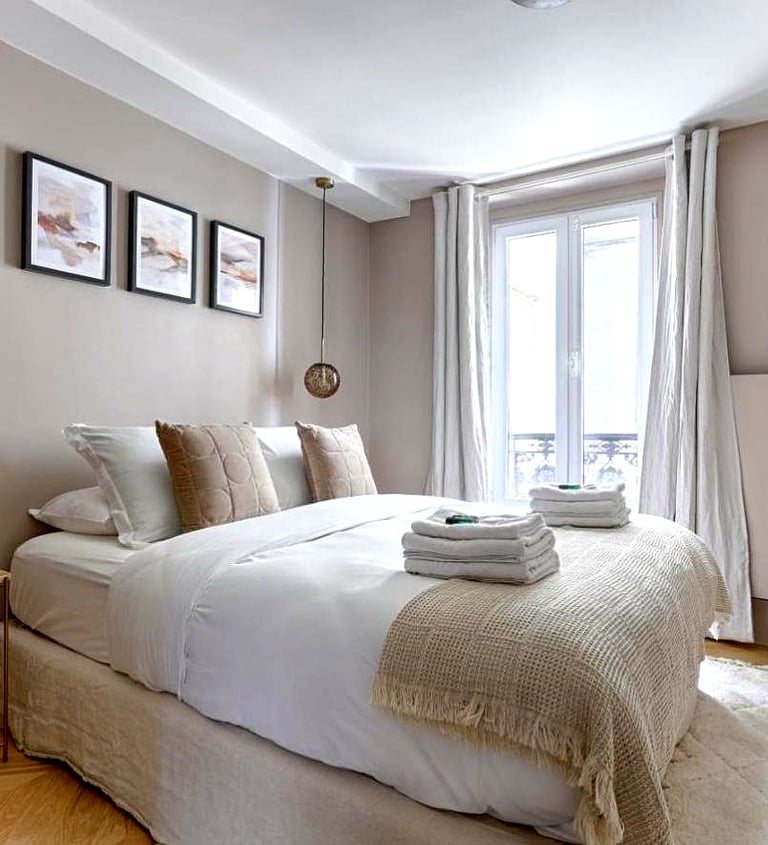 a beautiful bedroom in paris