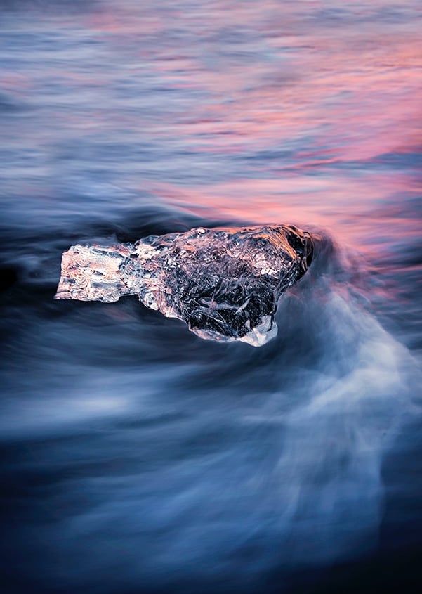 diamond beach Iceland ice in sea