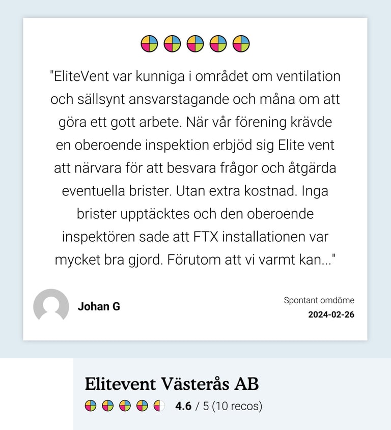 Omdöme från www.reco.se, Johan G