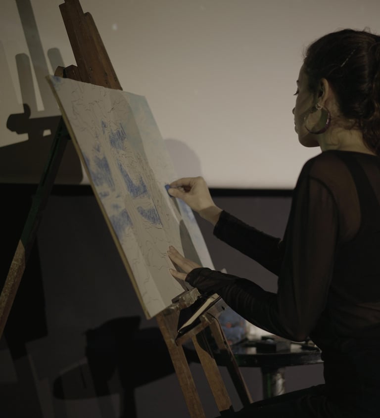 Foto del ensayo para el show "Personas sin problemas pero con problemas".