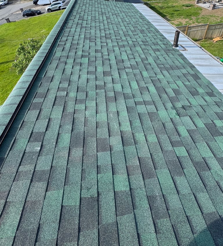 Roof contractor replaced old roof with new durable shingles roof in Saratoga Springs NY