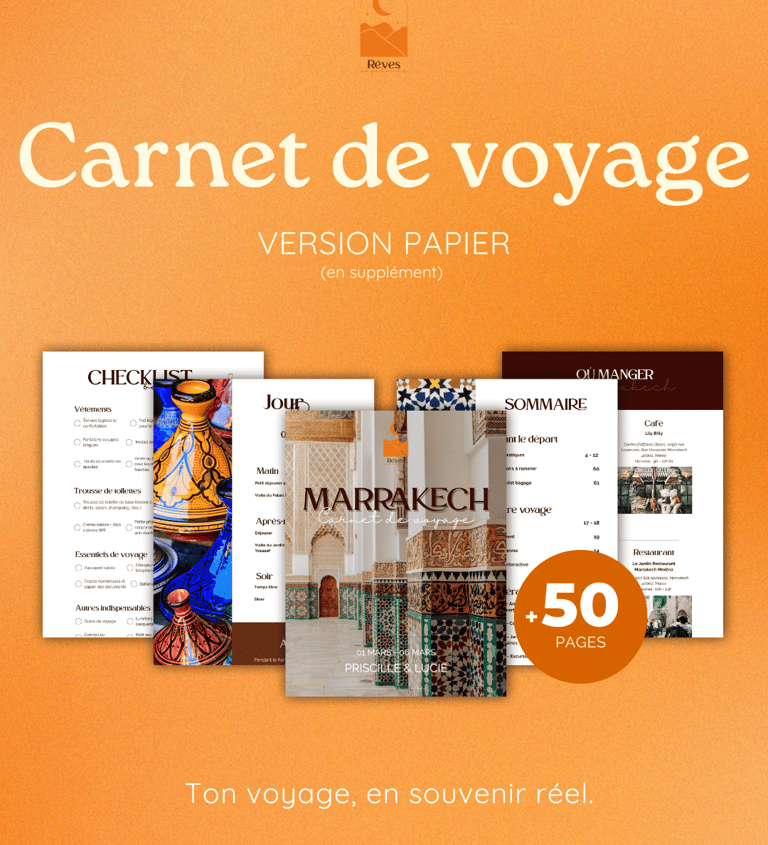 Carnet de voyage papier