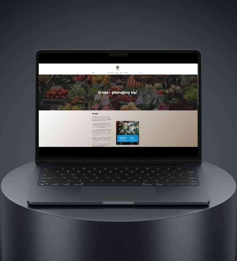 FHU OLMAX HURTOWNIA WARZYW I OWOCÓW DĄBROWA GÓRNICZA NA LAPTOPIE