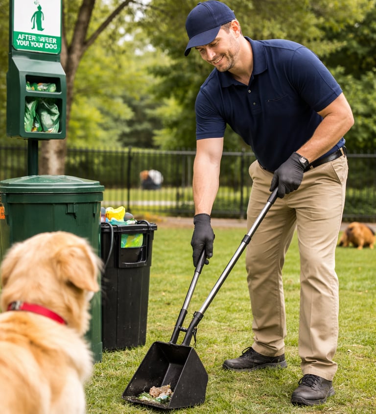 porter service dog park cleanup