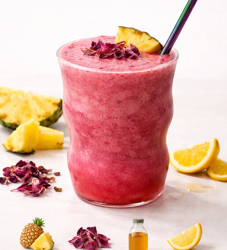 smoothie ananas hibiscus