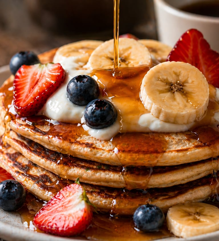 Banana protein pancakes healthy breakfast high protein recipe