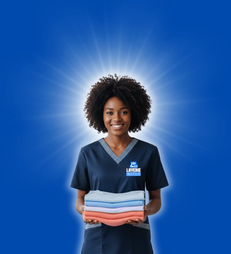 Laverie Mitch - Vos vêtements soigneusement pliés.