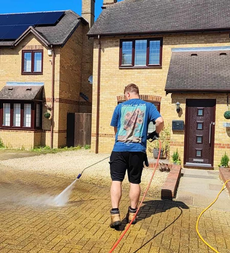 Haydn Pressure washing driveway