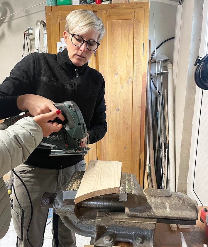 Workshops für Frauen, Stichsäge probieren