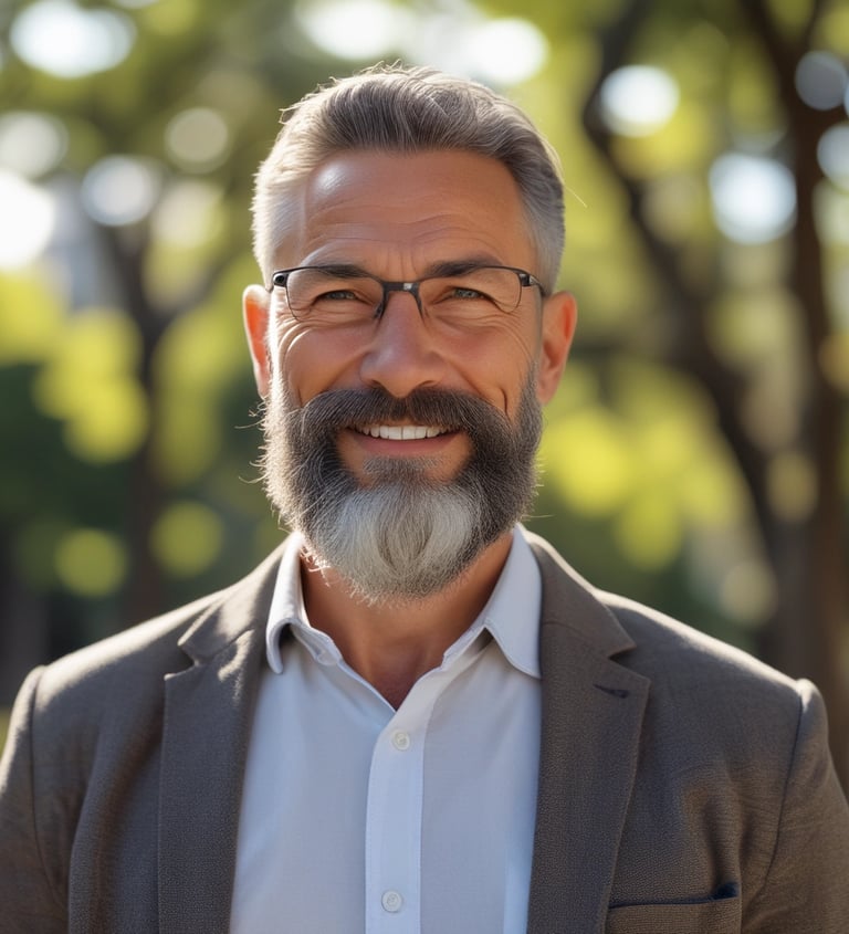 a man riding a skateboard down a street next to tall buildings