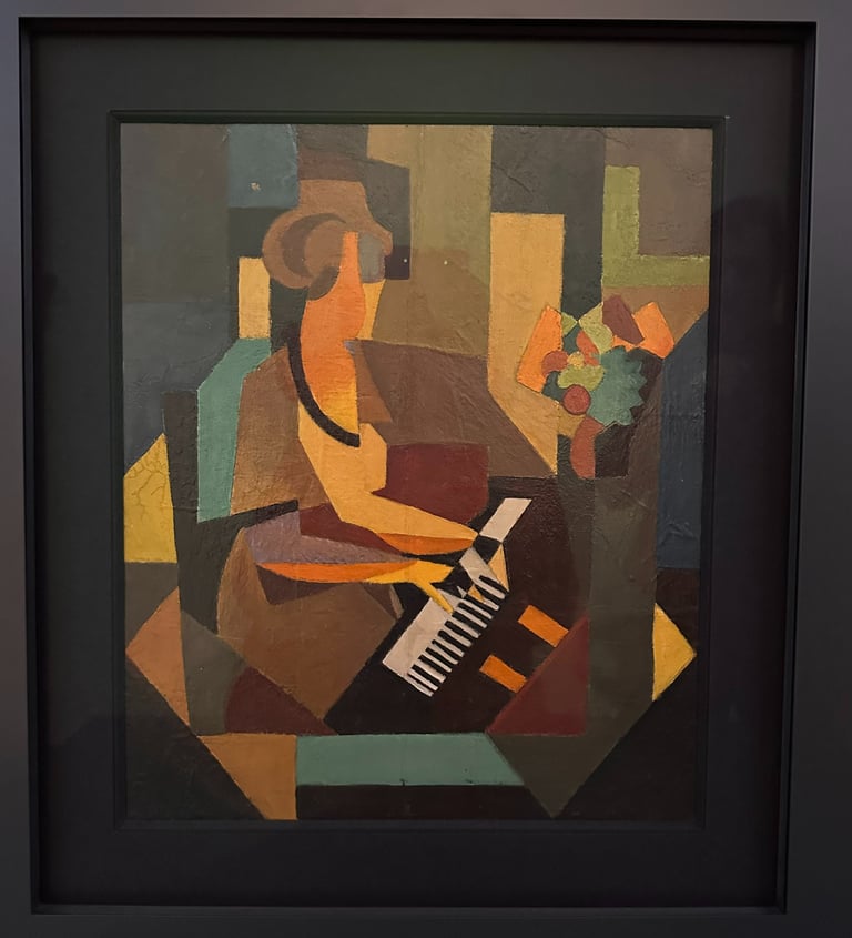Young Girl at the Piano, 1921 tempera on cardboard ©16mag