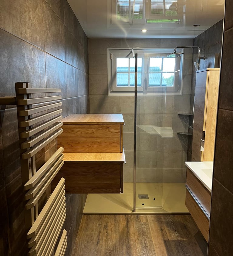 salle de bains rénovée par Lepezel Fermetures