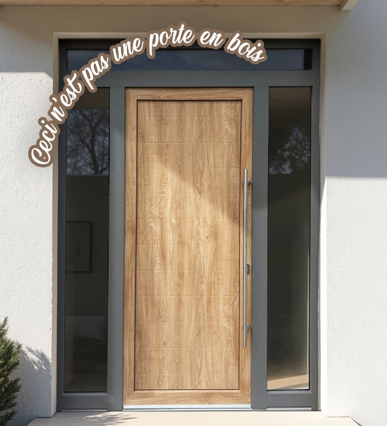 lepezel fermetures porte d'entrée imitation bois