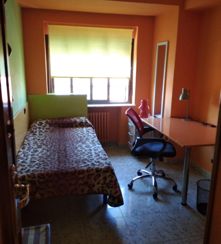 Cama y ventana de la habitación