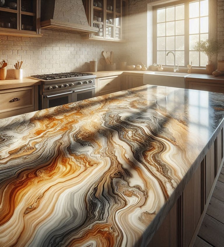 Encimera marmoleado cocina - Resina Masters
