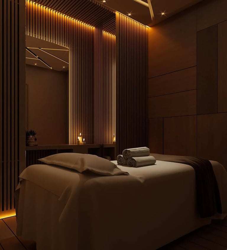 professional massage room in Dubai