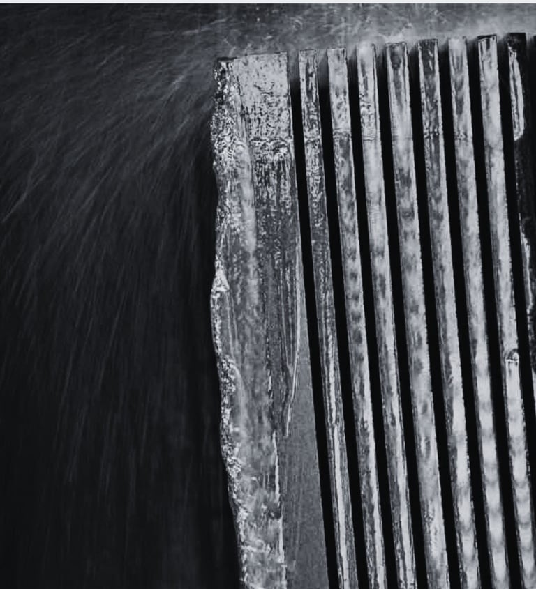 granite block being cut