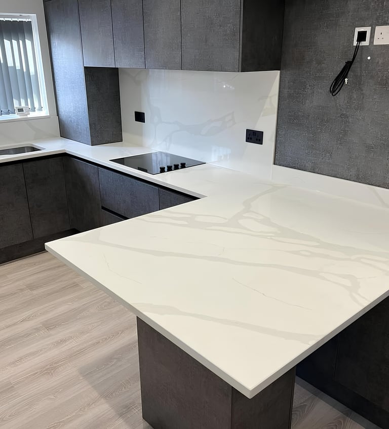 kitchen worktops Darras Hall rh stone surfaces