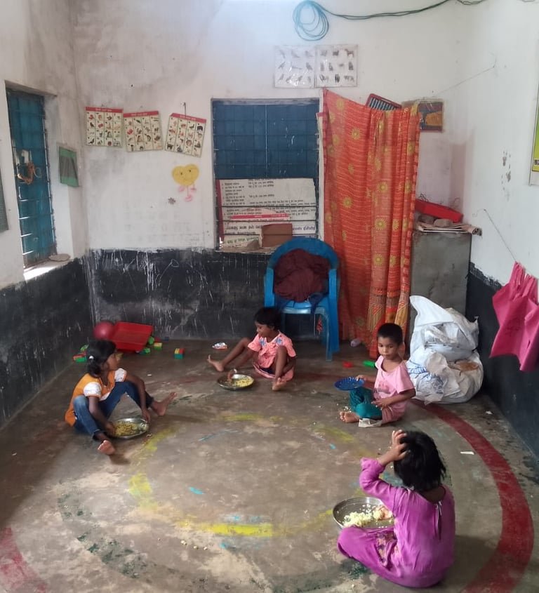 children eating