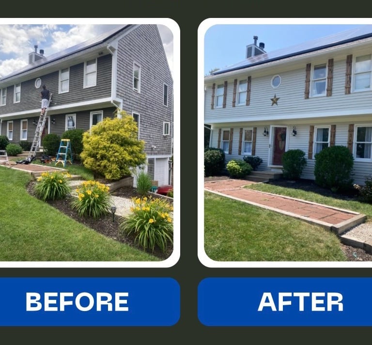 The exterior painting of a home in Marshfield by Michael Cummings Painting