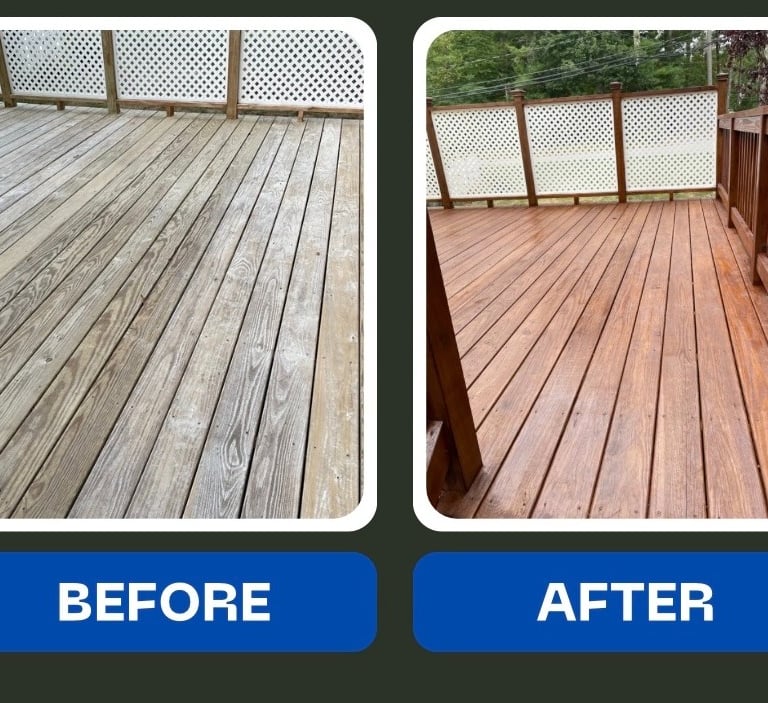 weatherd deck revitalized in marshfield ma michael cummings painting deck staining