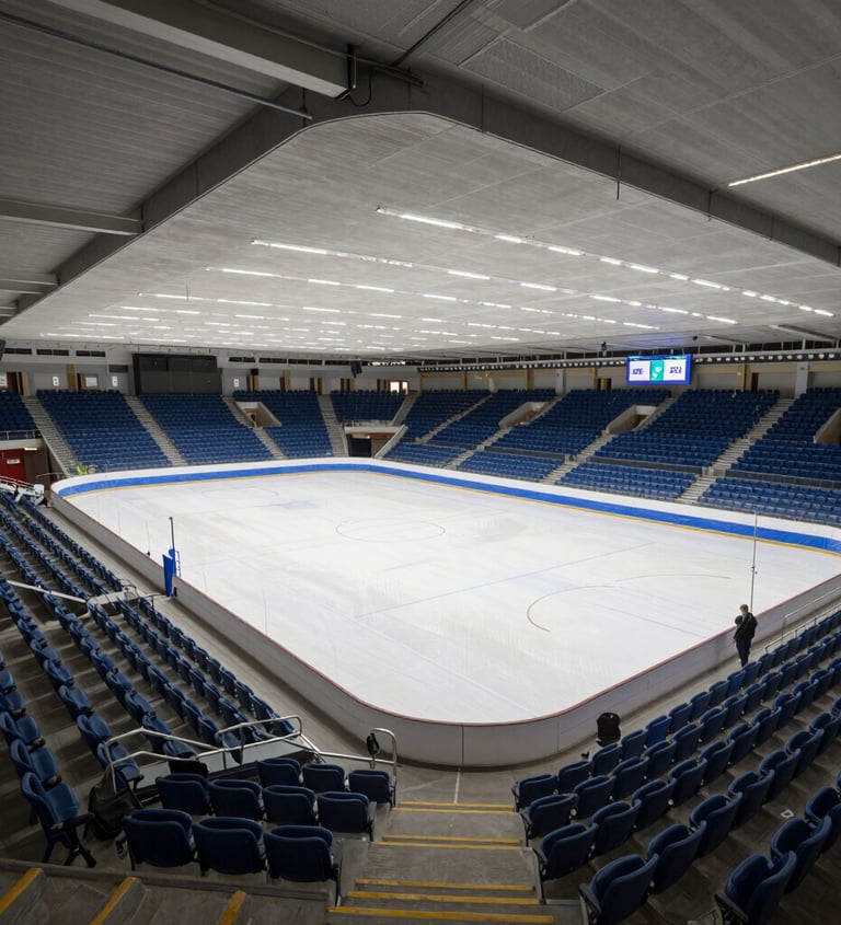 a man riding a skateboard down a street next to tall buildings