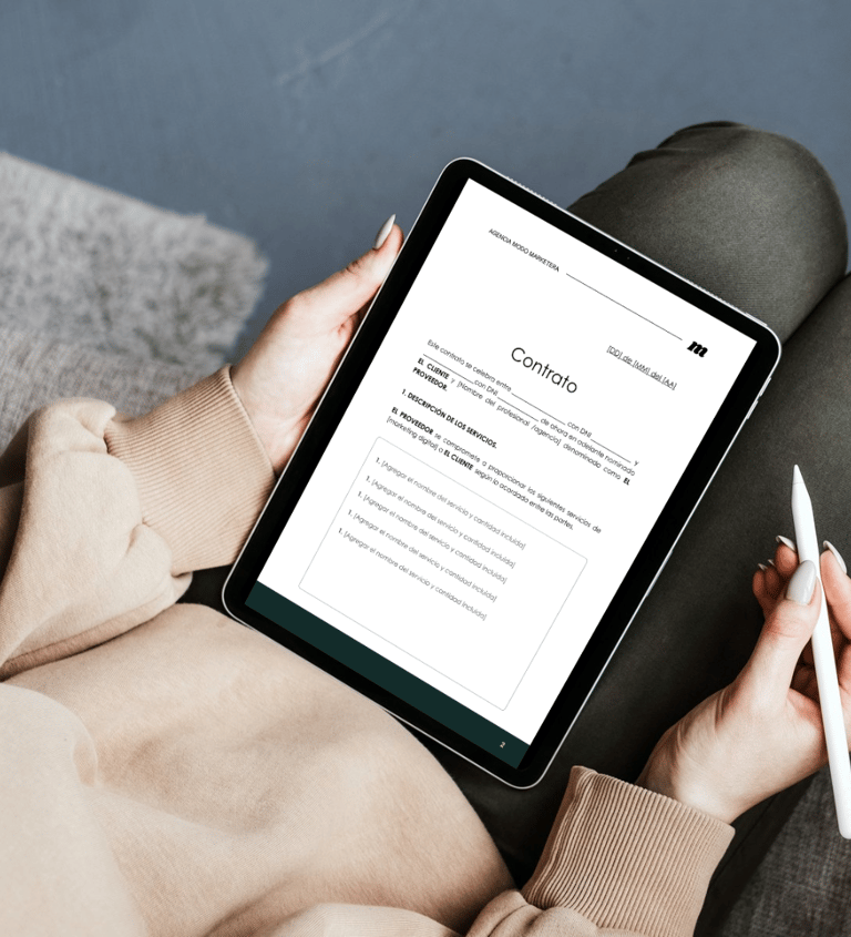 contrato de servicios mockup