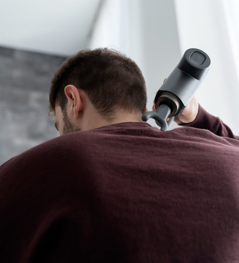 Muscle massage gun designed for deep tissue therapy