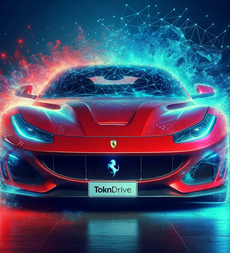 Une ferrari avec un design futuriste