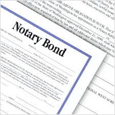 a notary bond bond bond paper with a note pad attached to it