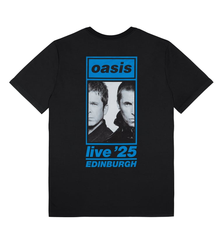 Oasis Live'25 Tour Edinburgh Black tee