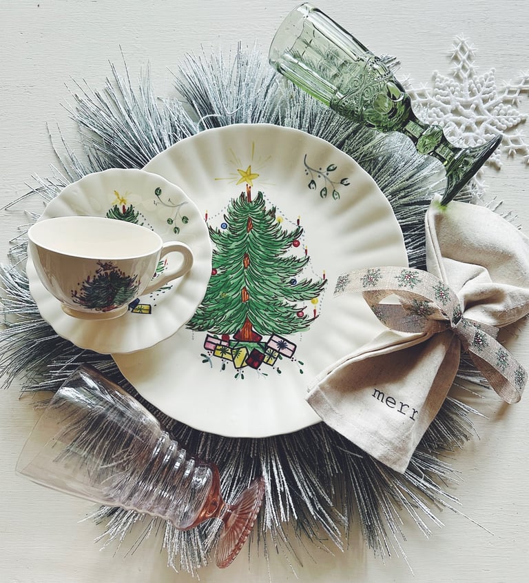 Blue Ridge Christmas Dinnerware 