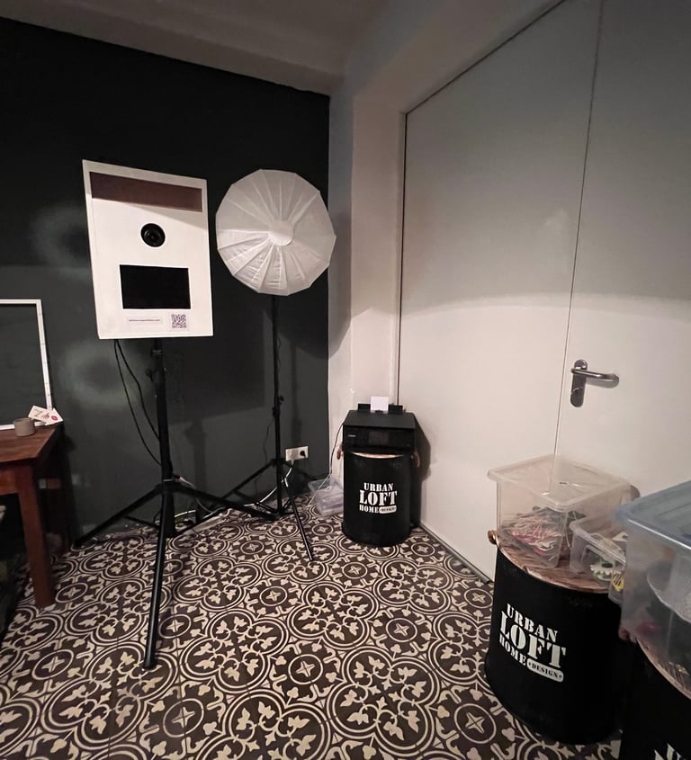 Fotobox-Setup von BSF-Fotobox auf Firmenfeier im Enzkreis, Pforzheim, Karlsruhe und Umgebung
