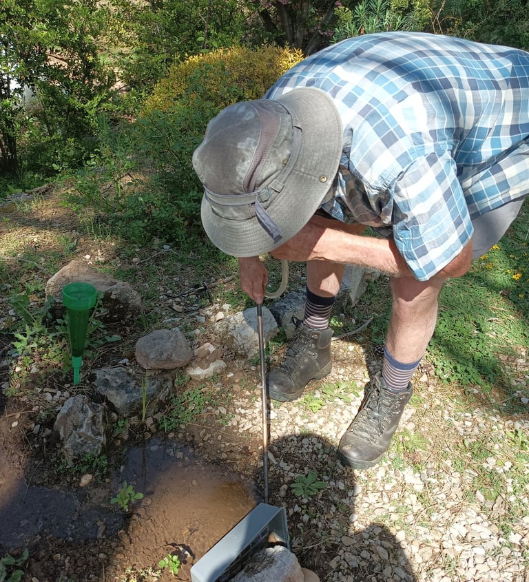 B. siphons up our escapees.
