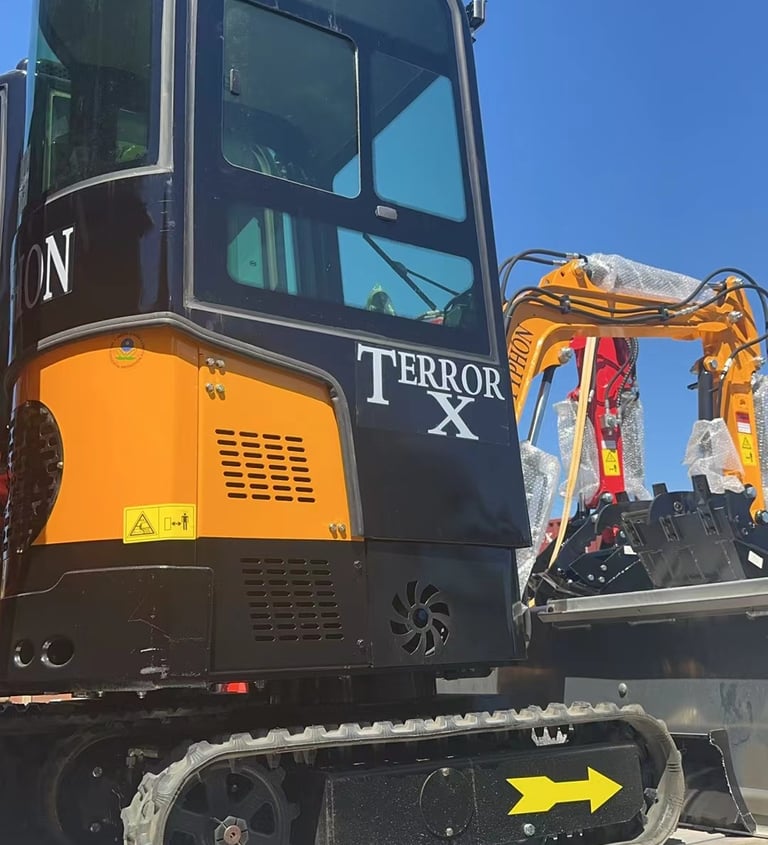 mini excavator with cabin