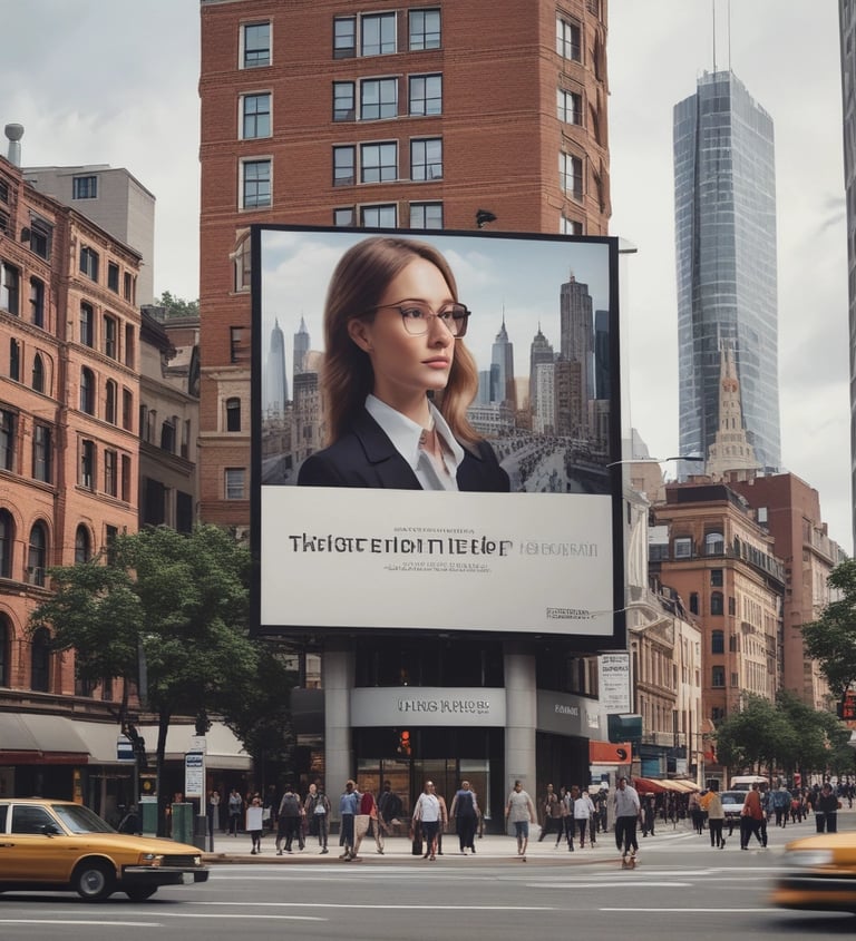 a man riding a skateboard down a street next to tall buildings