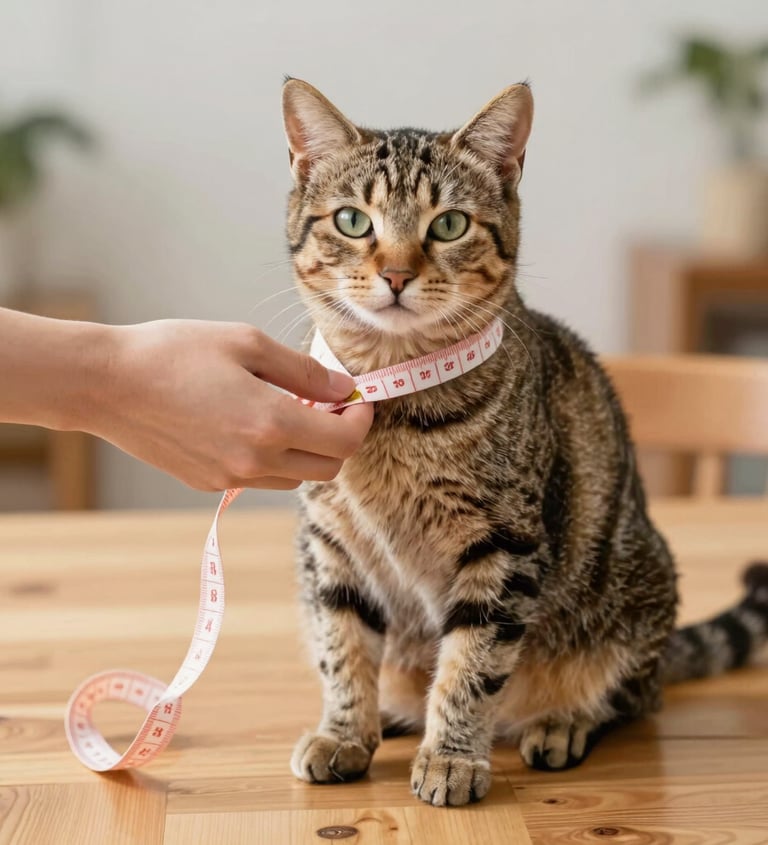 tomando medidas de gatito