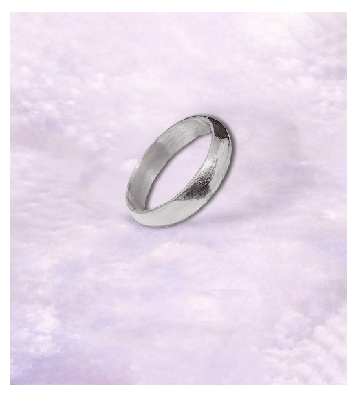 Handcrafted minimalist pure silver band ring in gloss finish