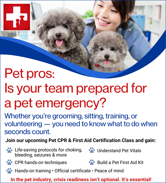 Pet Care Professionals: Is your team prepared for a Pet emergency?