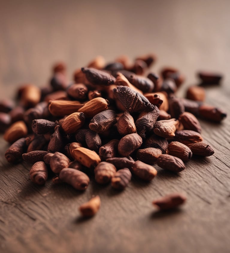 A skincare product labeled 'Beauty Counter' placed in a scalloped white dish, sitting on top of a glossy magazine with fashion imagery. Accompanying accessories include a curved gold chain and large hoop earrings, all set against a white, furry background.