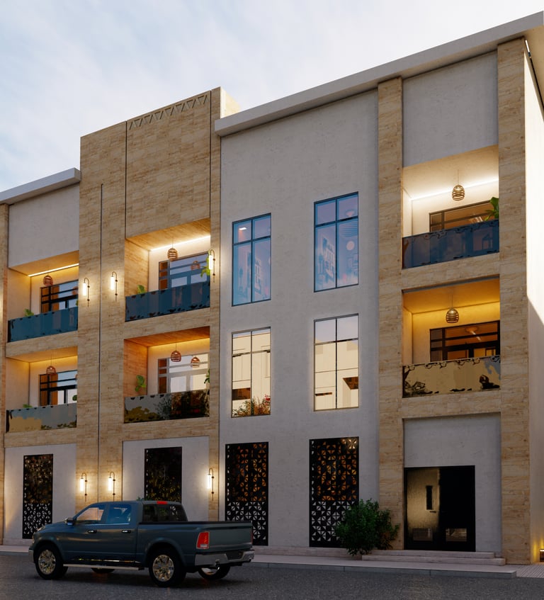 مشروع الشقق السكنية داخل حي المهدية من تصميم وتنفيذ شركة دليل البناء للتطوير العقاري 