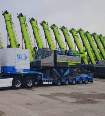 Lowbed ile agir yuk tasima operasyonu