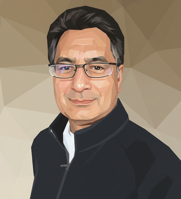 a man in a black jacket and glasses