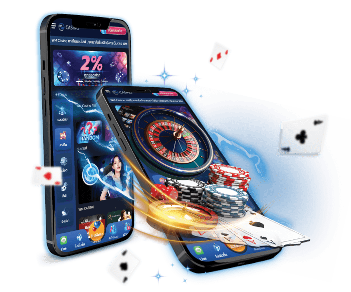 a smartphone phone with a casino theme and a casino theme