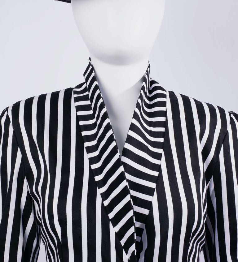 Tailored black and white jacket